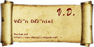 Vén Dániel névjegykártya